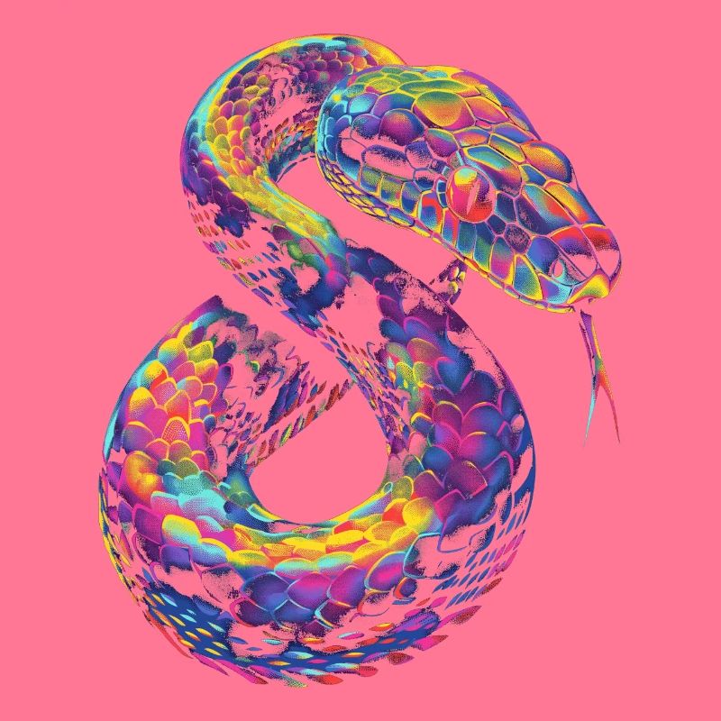 Boule Python serpent Pop Art