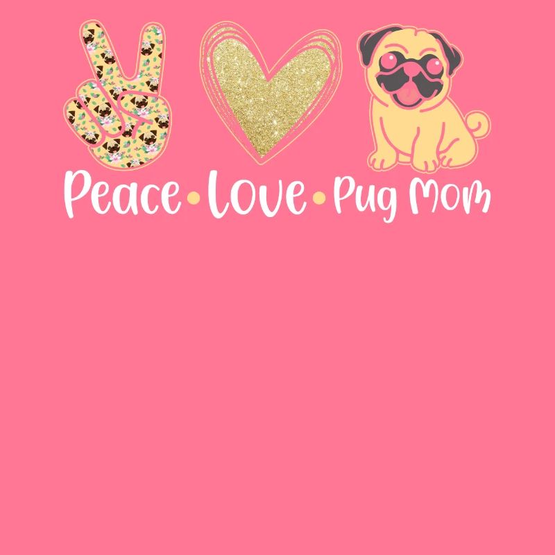 Frieden Liebe Mops Mutter Welpen Mutter Mops