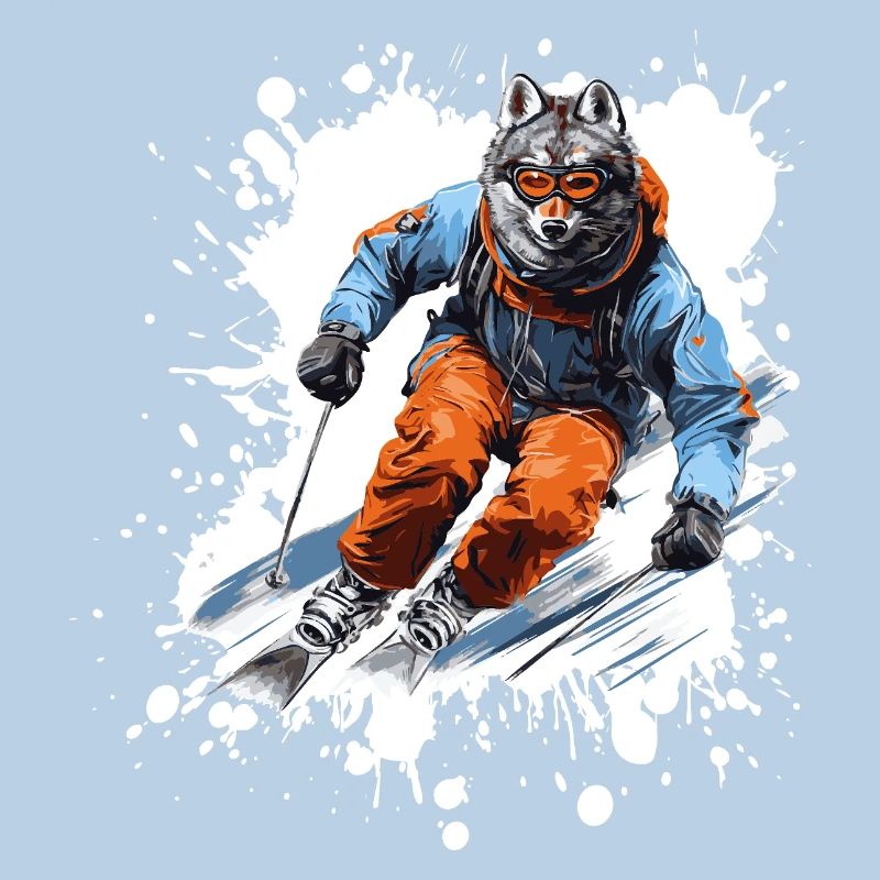 Wolf Ski Skiing