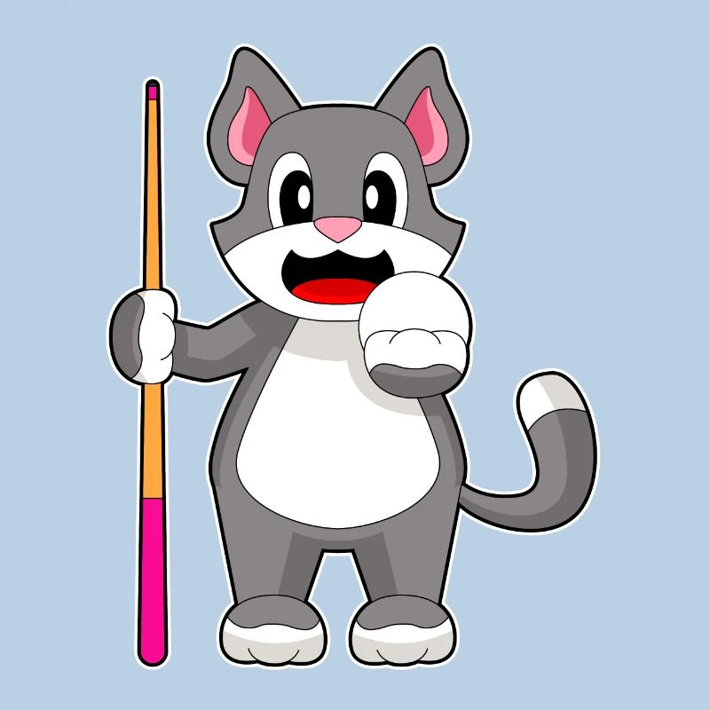 Queue de billard pour chat
