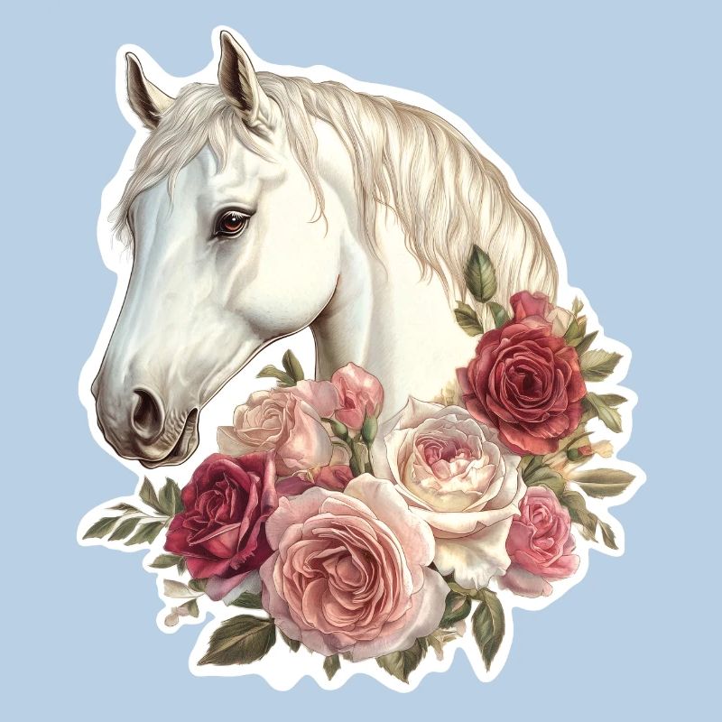 Pferd mit Blumen