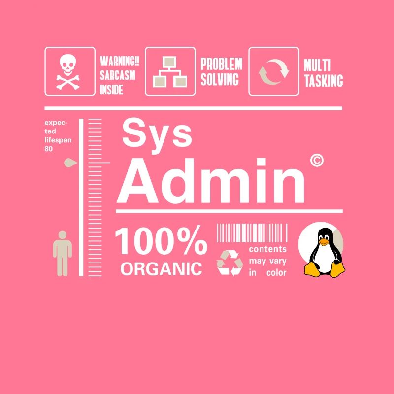 Sys Admin Penguin Ordinateur Nerd pc Platine cpu inh