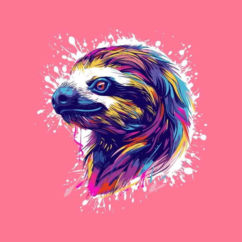 Faultier Sloth Splatter