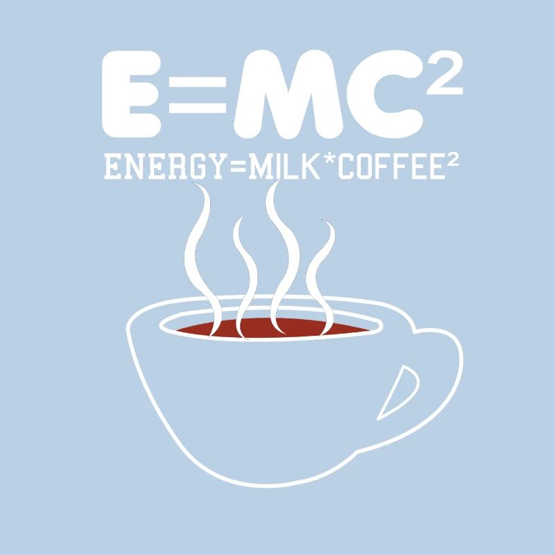 Coffee Formula E=MC2 Illustration