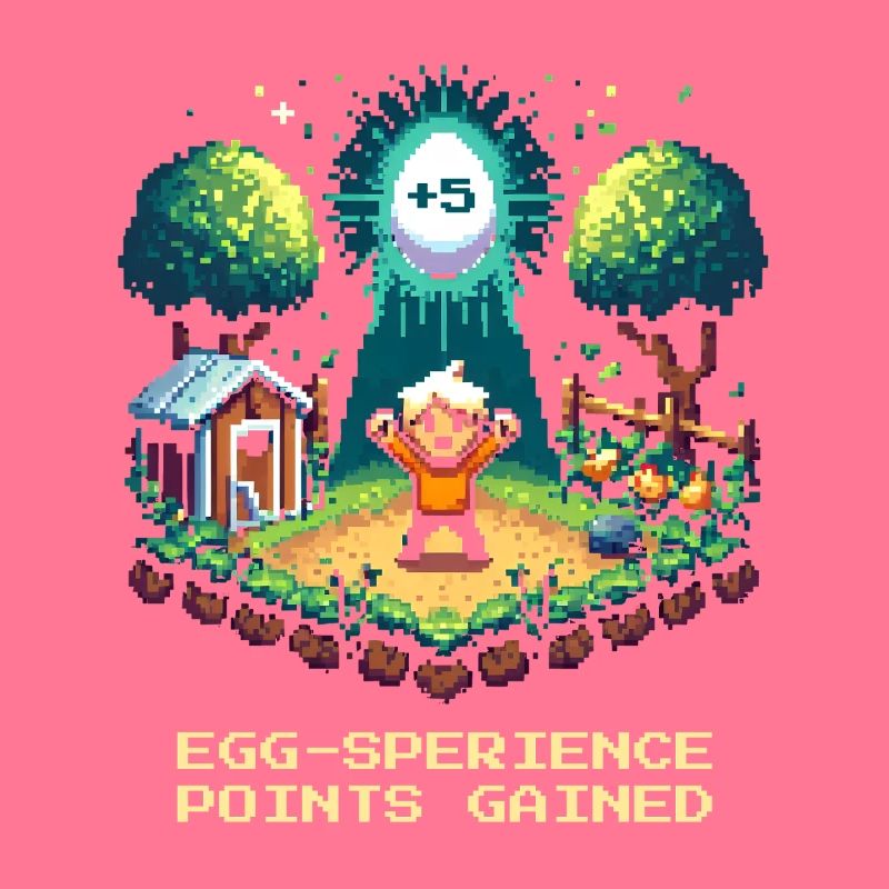 Egg-sperience points collected | Level Up Humor
