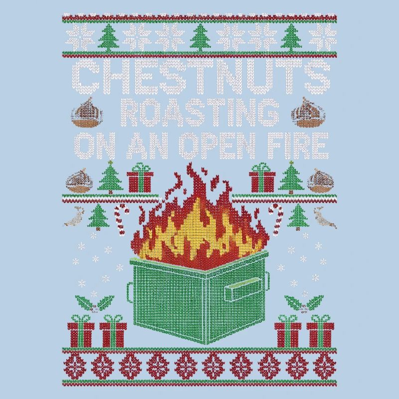 Roasting chestnuts on an open fire garbage can