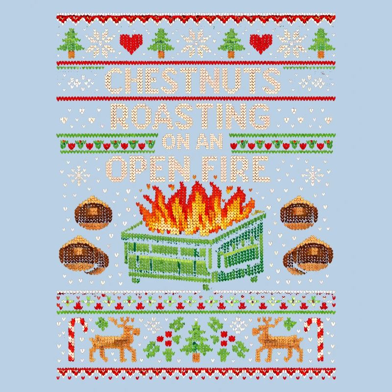 Roasting chestnuts on an open fire garbage can