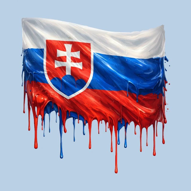 Drapeau Slovaquie Éclaboussures de couleur