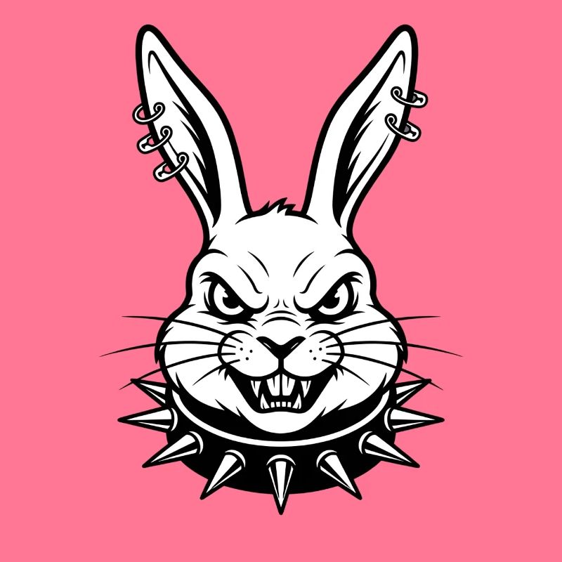 Heavy Metal Easter Bunny Rocker Easter Hardcore Bunny