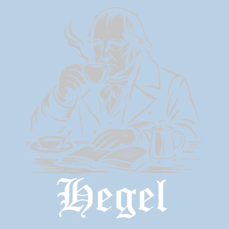 Philosopher Hegel is drinking Coffee