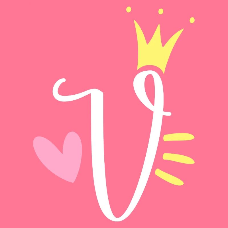 Letter V Initial Letter Crown