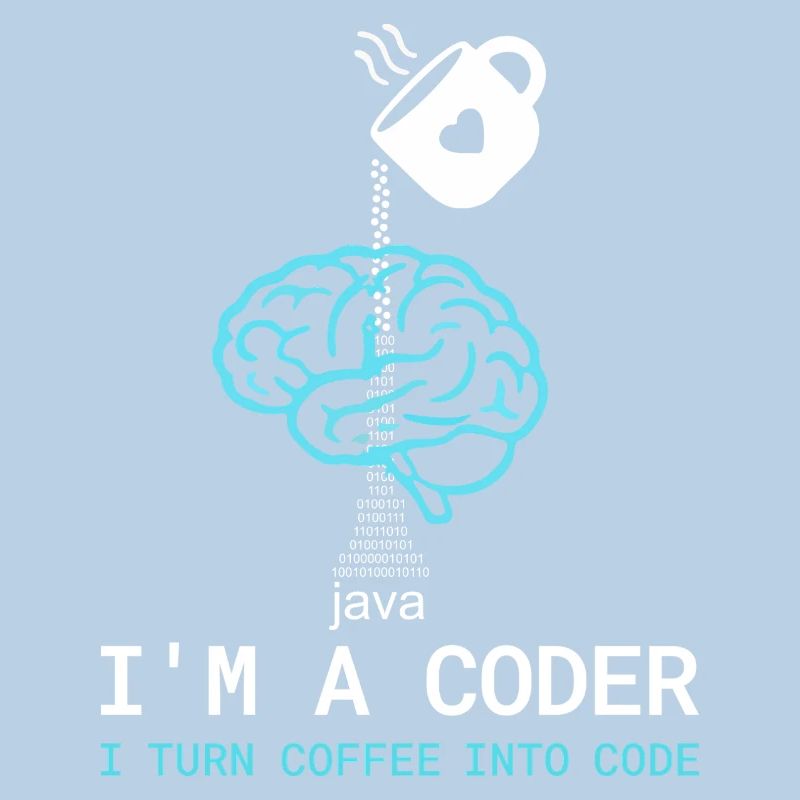 Coder T-Shirt: Coffee into Code – Nerdy Programmie