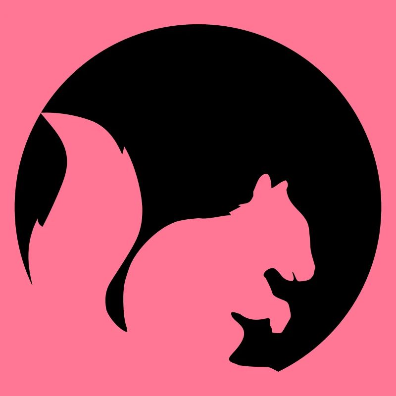 kreis rund logo silhouette schwarz eichhoernchen n