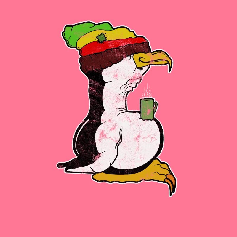 Tux Linux Pinguin Kaffee Pause Computer Nerd Retro