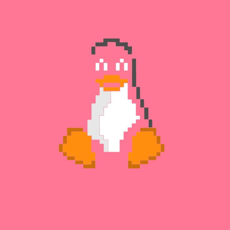 Linux Penguin Pixel Art Sys Admins Computer Hacker