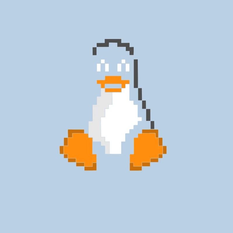 Linux Penguin Pixel Art Sys Admins Computer Hacker