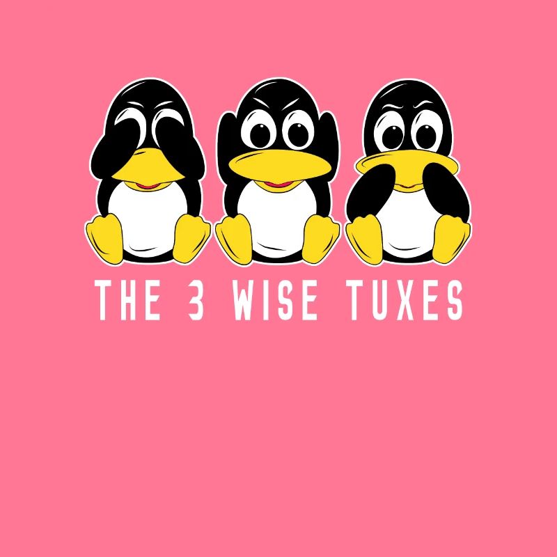 3 Linux penguins hear see speak computer scientists