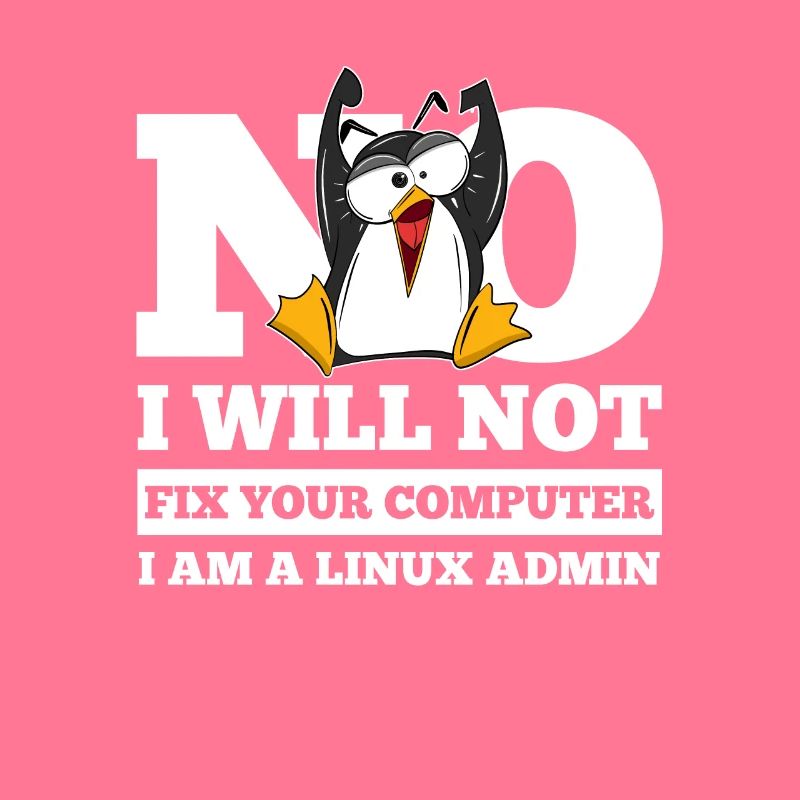 Linux SysAdmin Hacker Coder Penguin Computer Fix