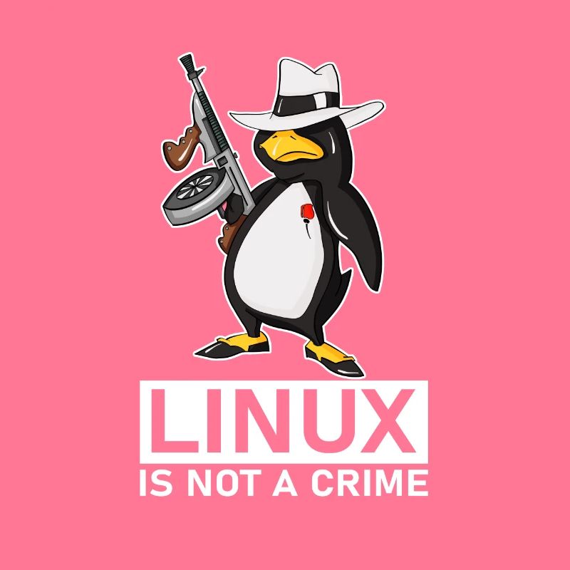 Linux is Not A Crime Linux Tux Penguin