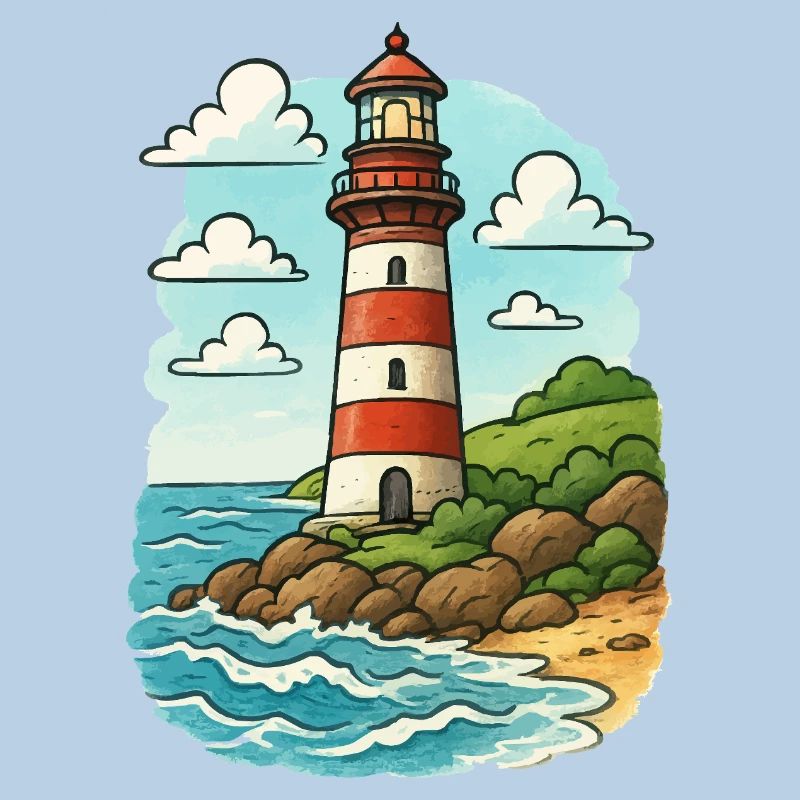 Lighthouse on the coastal path
