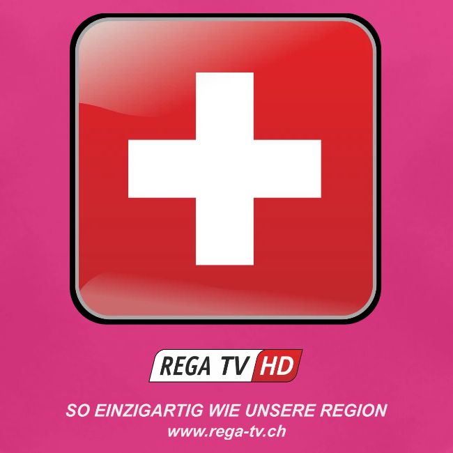REGA-TV: Switzerland, weisse Schrift
