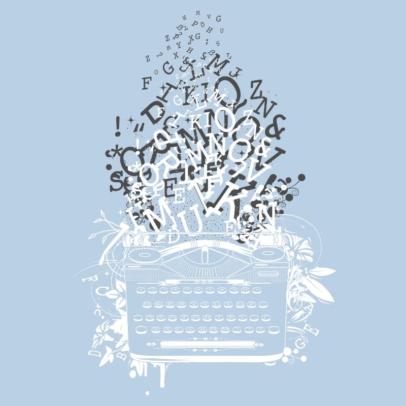 old typewriter with letters