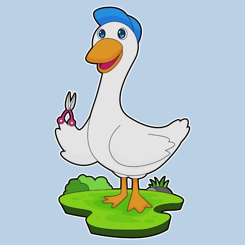 Ciseaux de coiffeur de canard