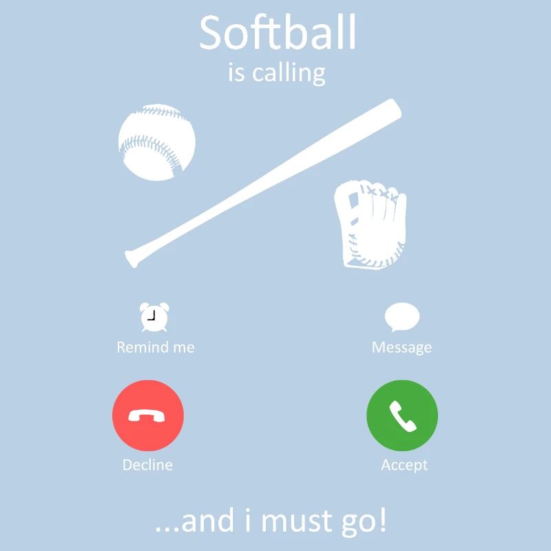 Softball ruft lustige eingehende Anrufe an