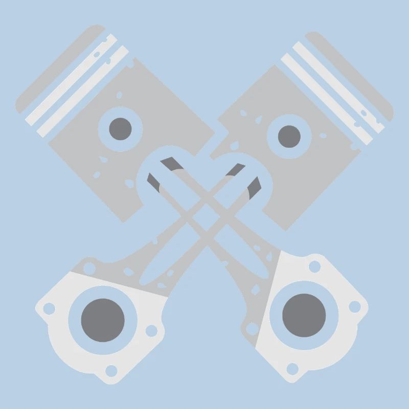 Piston croisé gris conception mécanique