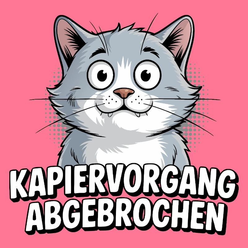 Kapiervorgang abgebrochen – Katze Comic