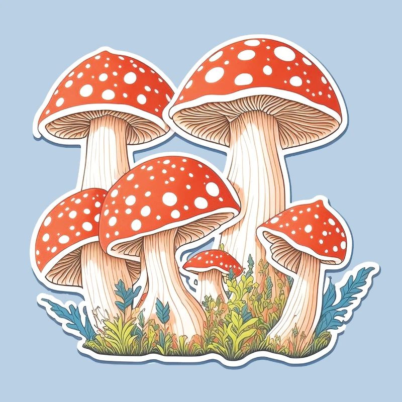 Toadstools, mushrooms