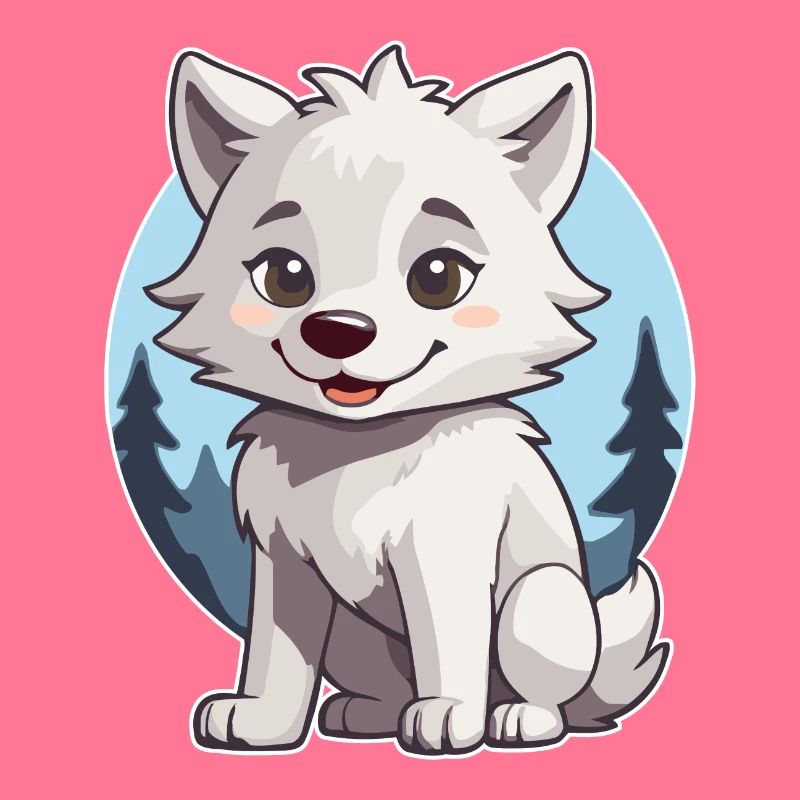 Niedlicher Wolf oder Hund Husky