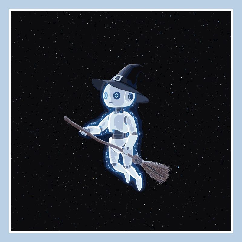 Robot witch in space
