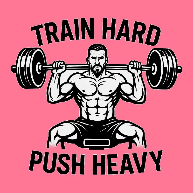 Devise de musculation Push Heavy