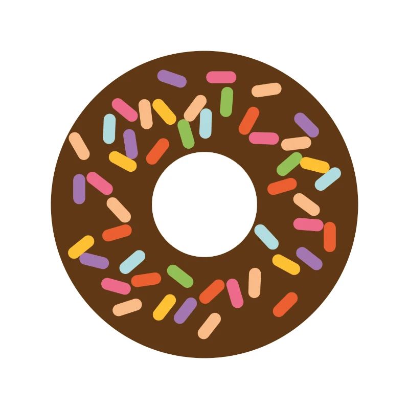 Farbenfroher Donut so lecker!