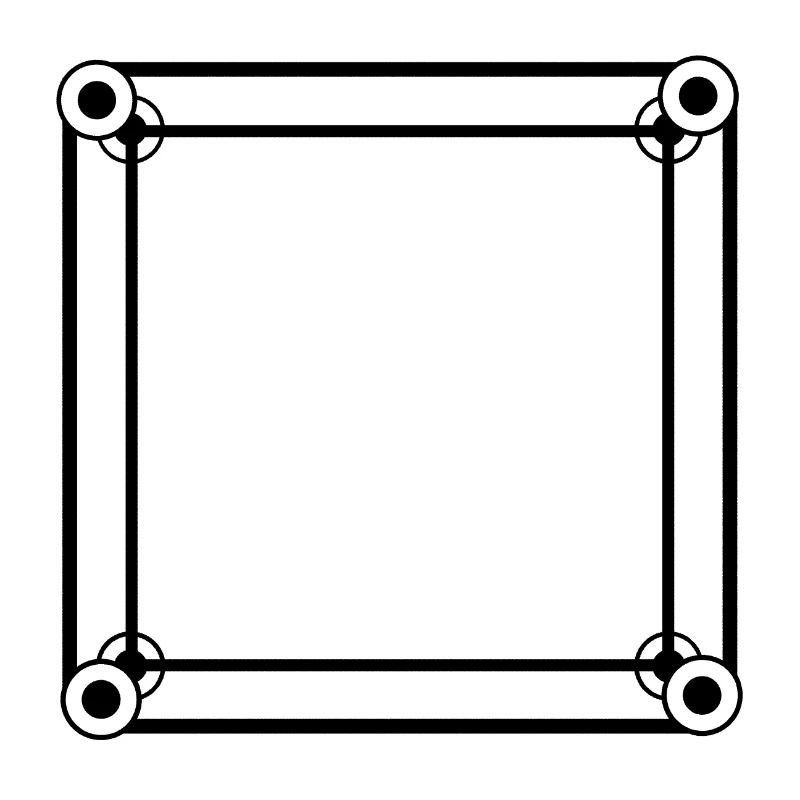 Simple square frame black