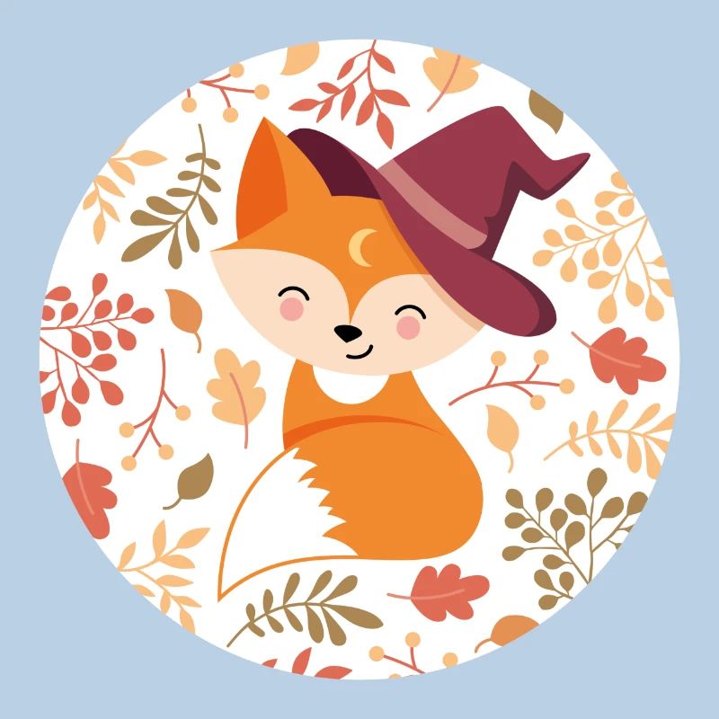 Fuchs mit Herbstmuster