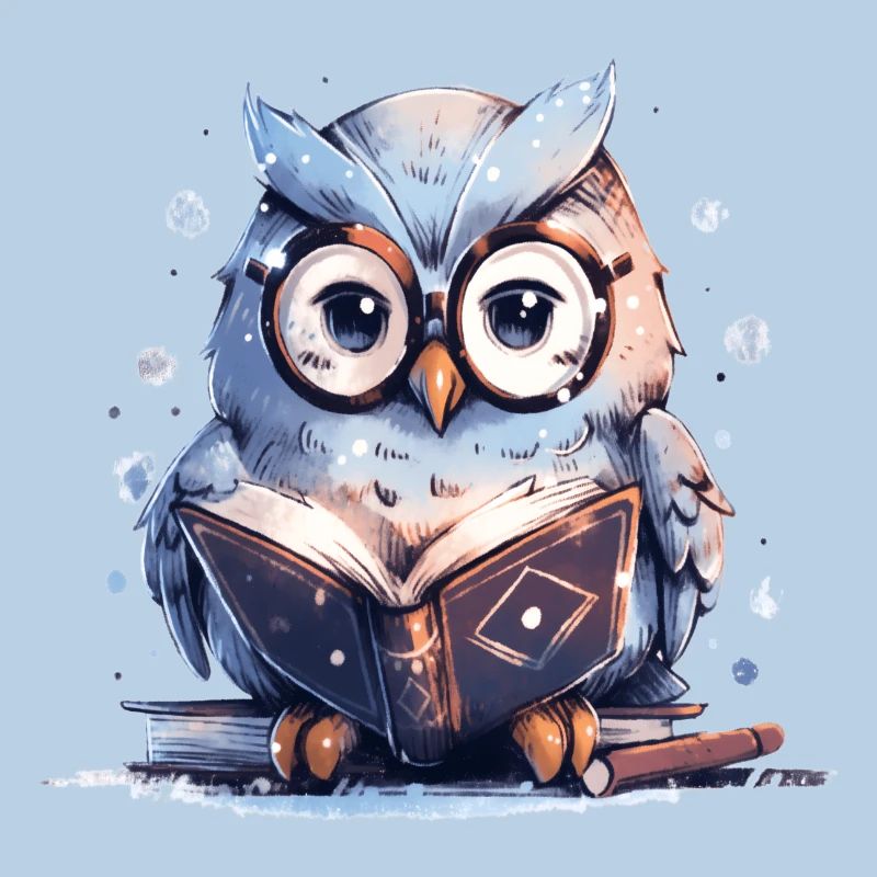 Süße Eule Buch Lesen Lesefan Bücher