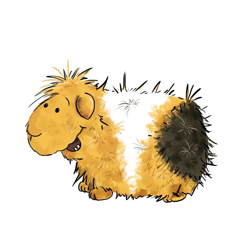 Monstre de concombre drôle je bande dessinée cochon d'inde