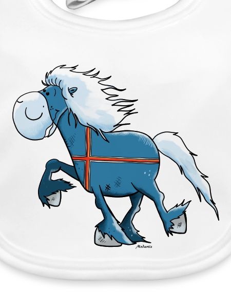Isländer mit Flagge