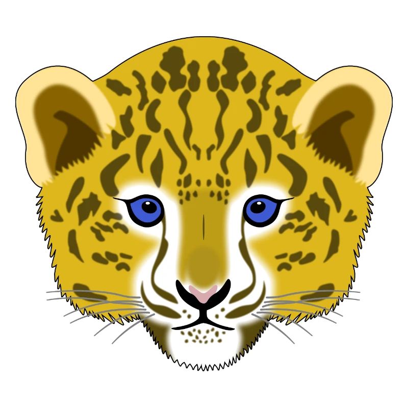 Panther Leopard Jaguar Baby Kopf