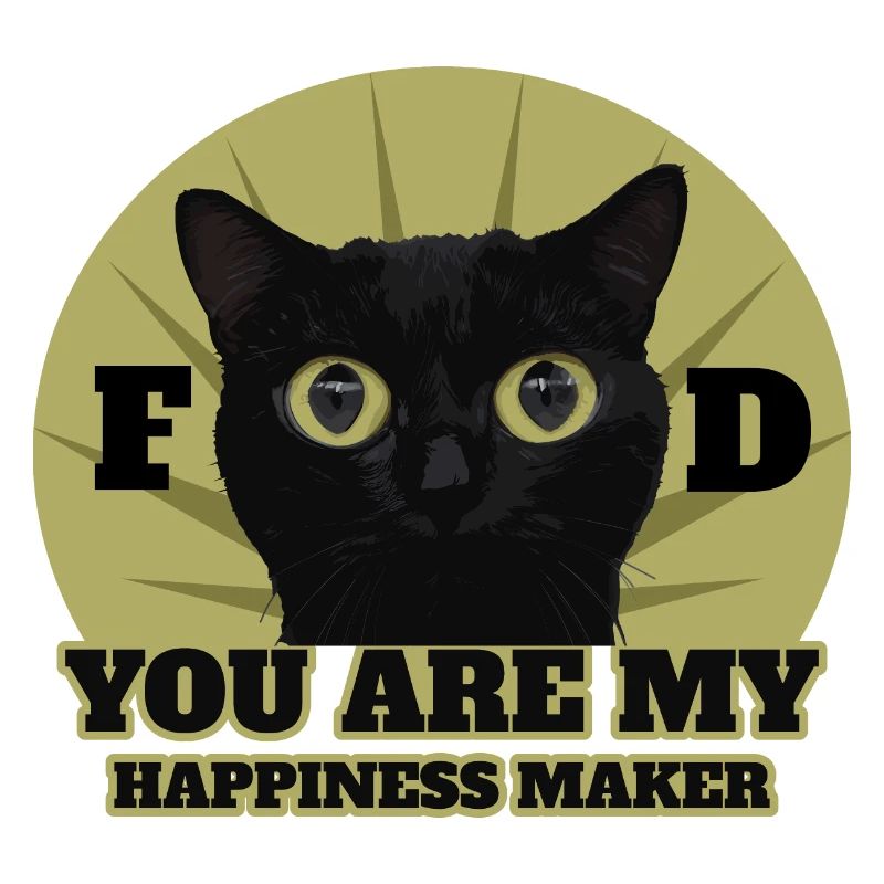 Chat noir mignon