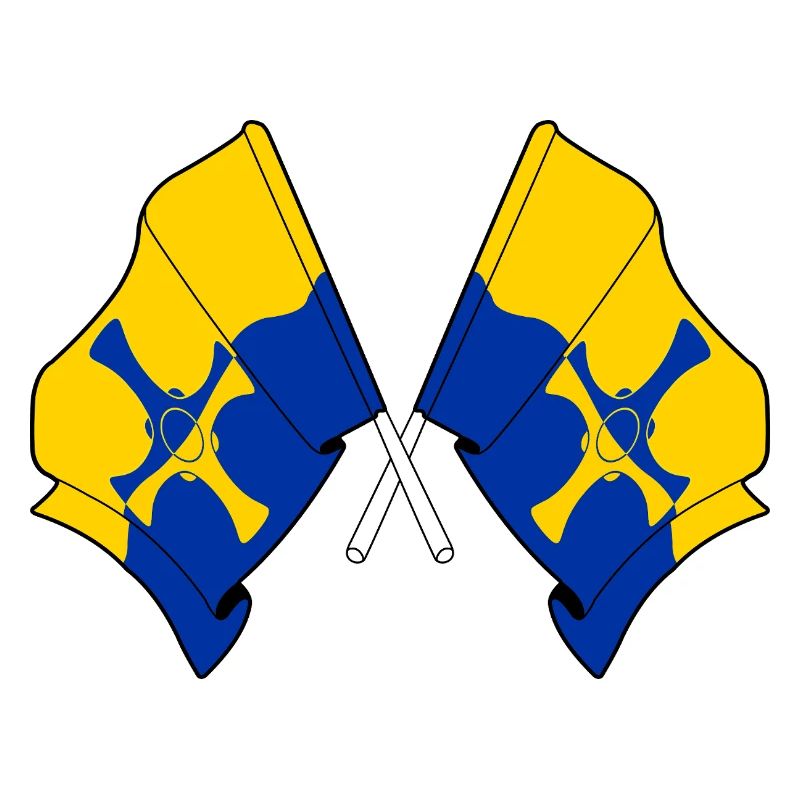 Two flags crossed – Durham