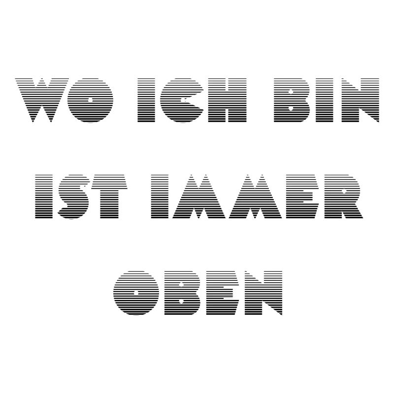 Wie ein Kompass: Ich bin immer oben