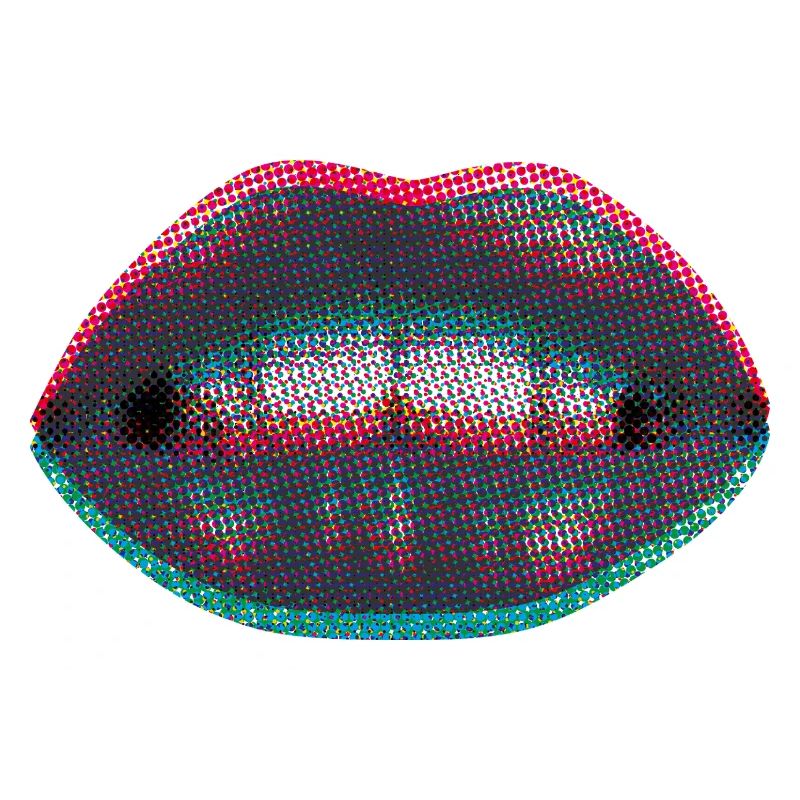 Dotted neon lips