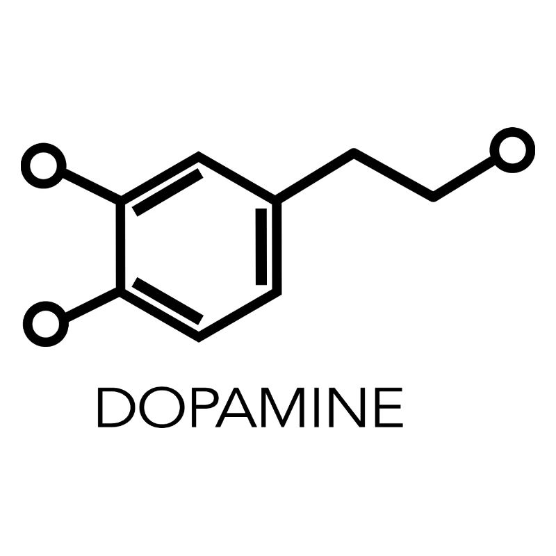 Dopamine Molecule Minimalist Science Design