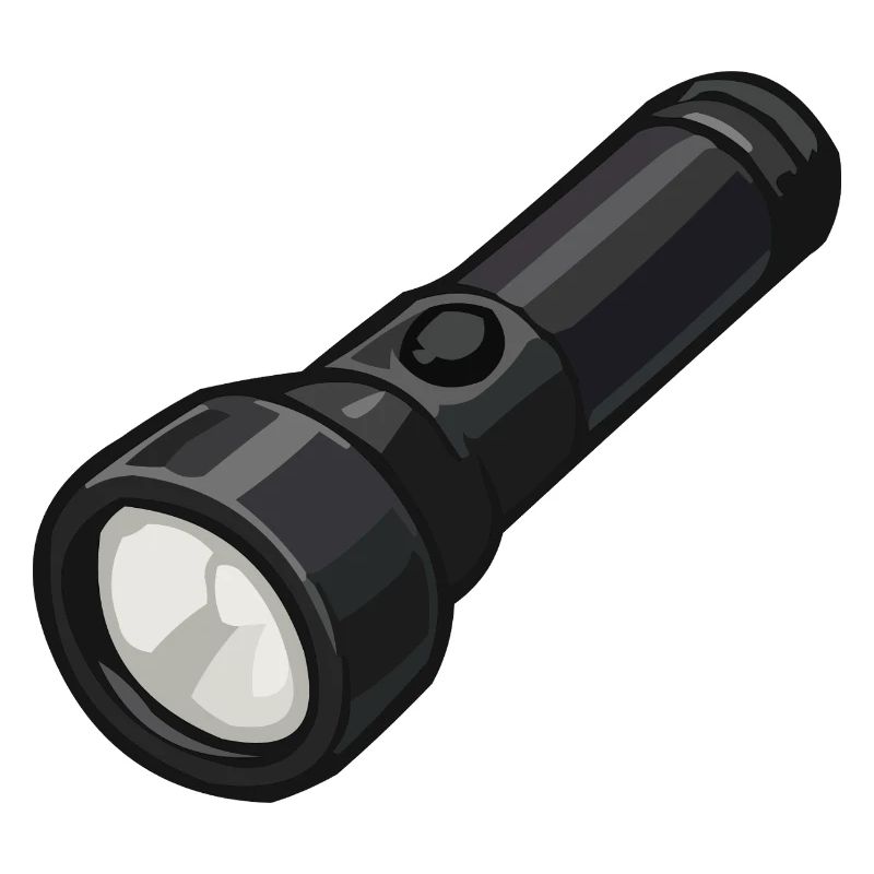 Compact Flashlight Illustration