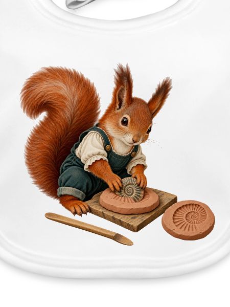 Eichhörnchen mit Fossilabdruck