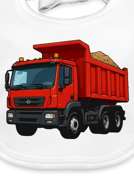 Roter Kipplader Cartoon-Design