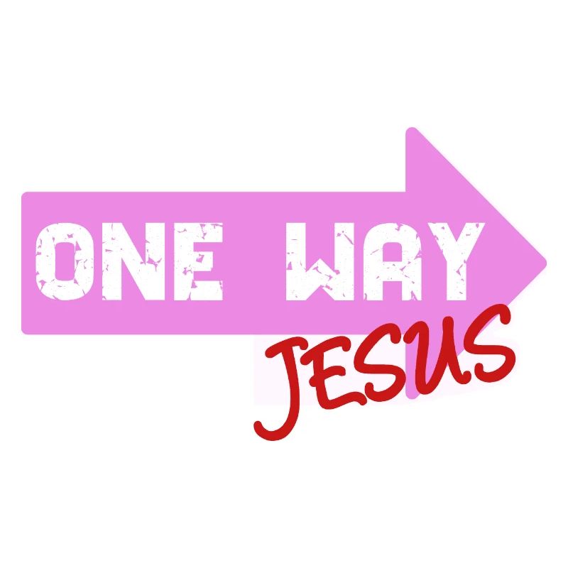 One Way Jesus lettrage comme une idée de cadeau cool